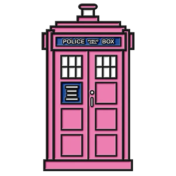 Doctor Who: Enamel Pin Badge: Seventh's Doctor TARDIS (Pink)