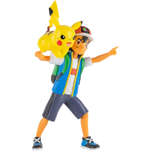 Pokémon: Battle Feature Action Figure: Ash & Pikachu