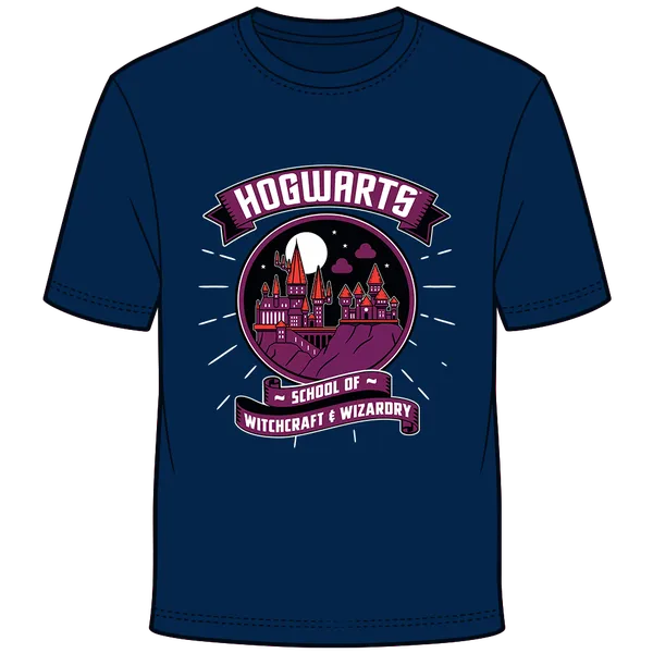 Harry Potter: T-Shirt: Moonrise At Hogwarts