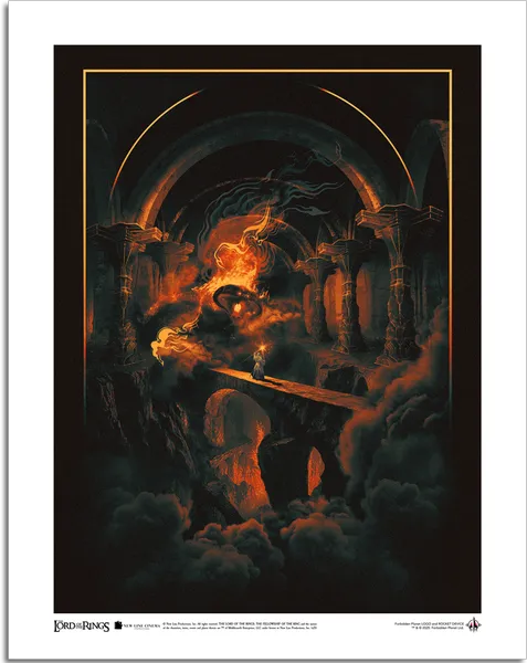 The Lord Of The Rings: Art Print: Gandalf Vs The Balrog