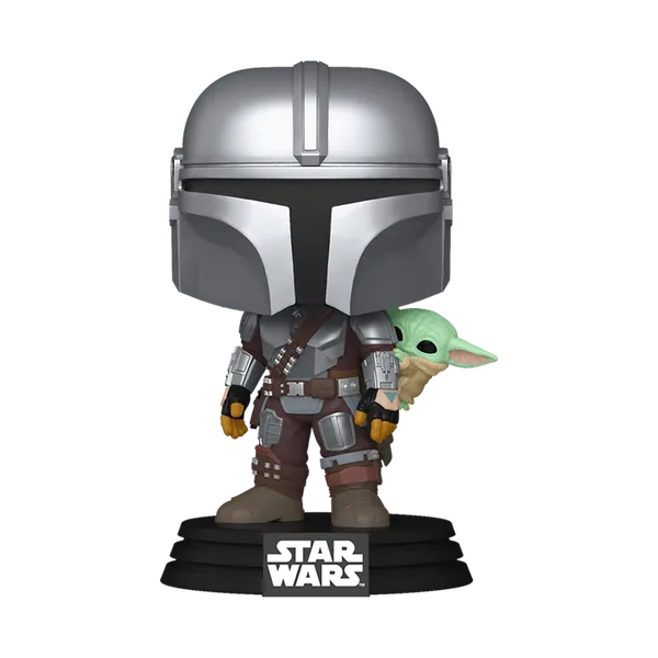 Star Wars: The Mandalorian & Grogu: Pop! Vinyl Figure: The Mandalorian With Grogu (On Back)