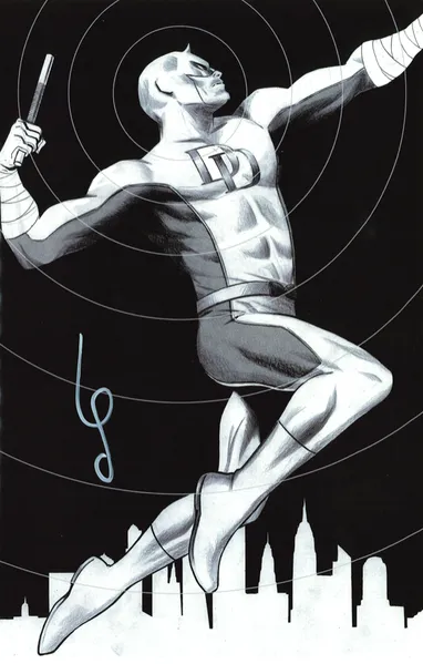 Daredevil #1 (Lee Garbett MCM London Exclusive Black & White Signed Edition Virgin Variant)